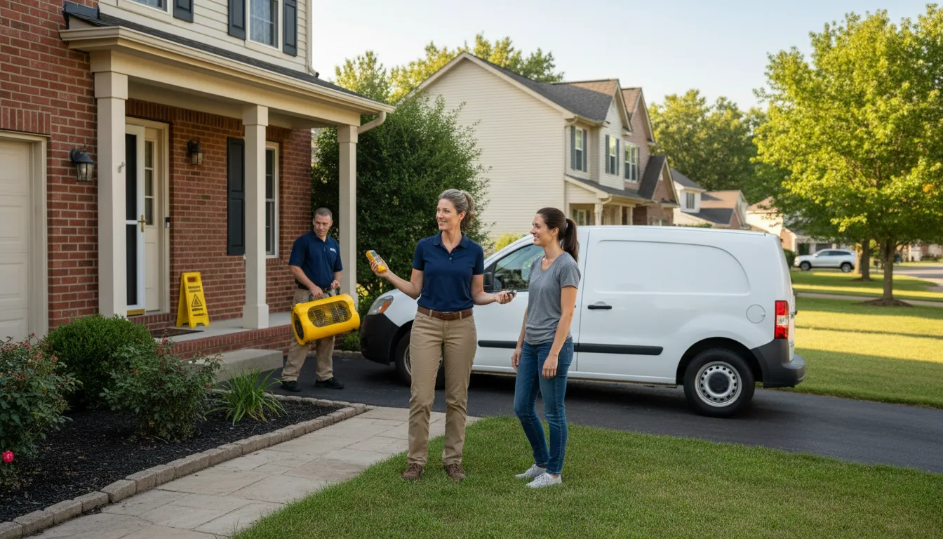 Residential water damage restoration in Melvin, IL